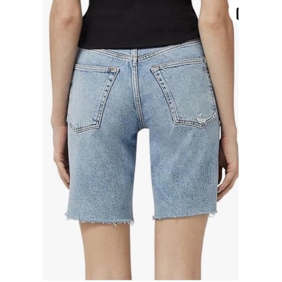 Rag & Bone Bermuda Shorts Distressed Raw Hem Denim Relaxed - Picture 2 of 9